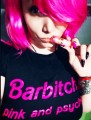 Barbitch pink and psycho t-shirt