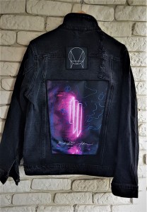 Skrillex, Owsla logo, kurtka jeansowa hand made
