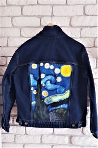 Gwiaździsta Noc Vincent van Gogh kurtka ręcznie malowana