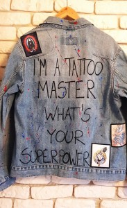 Tattoo Master kurtka ręcznie zdobiona