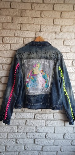 My little pony, kurtka ręcznie zdobiona