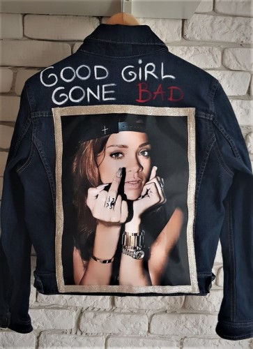 Rihanna bad girl kurtka hand made