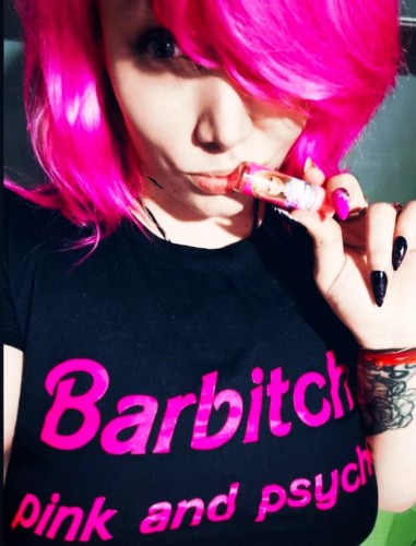 Barbitch pink and psycho t-shirt